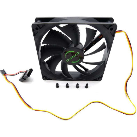 Tacens Anima AF12 120mm Fan - Black Housing and Blades - Speed. Max. 1200rpm